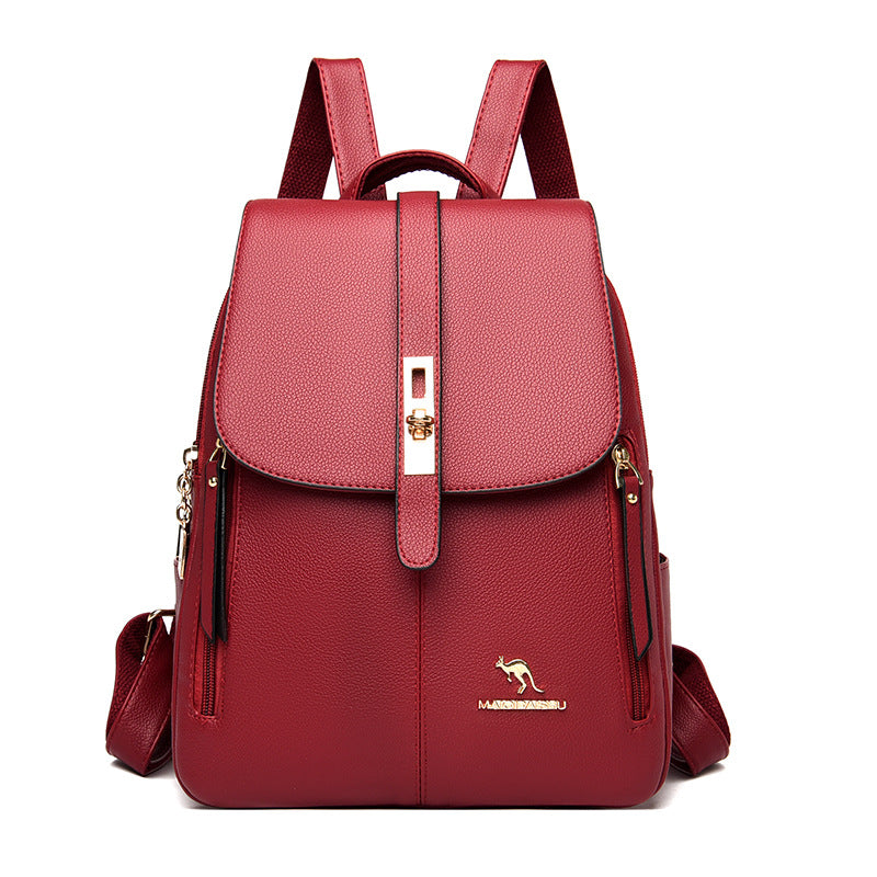 Women's Trendy Fashion Soft Leather Mummy Backpacks