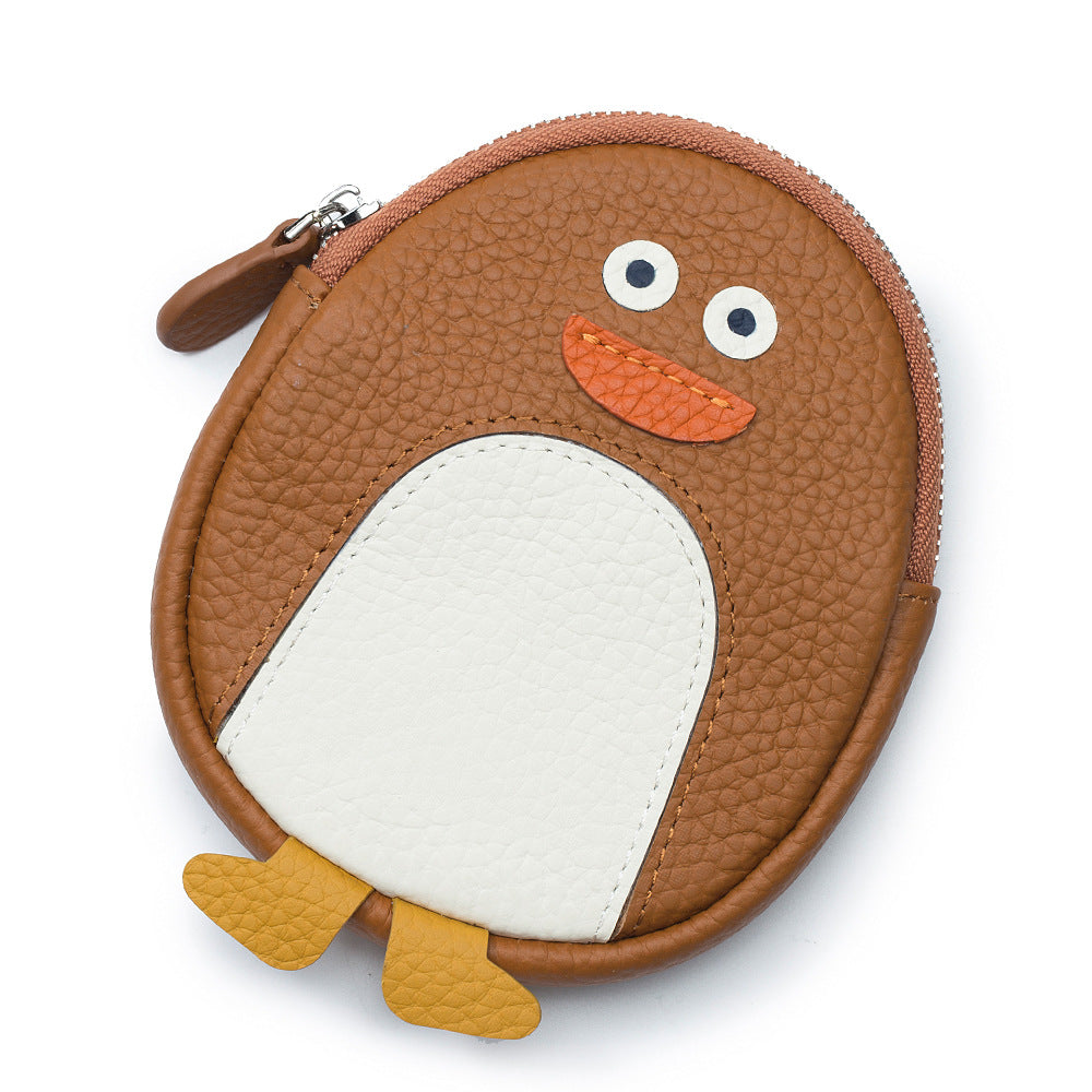 Women's Cute Animal Storage Genuine Leather Small Coin Purses