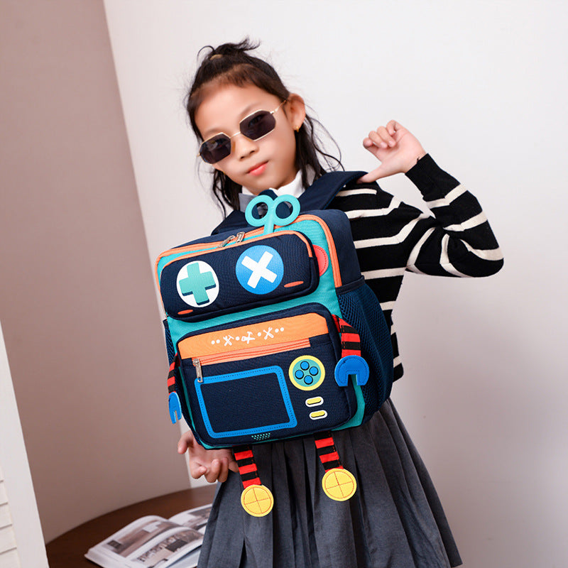 Children's Cartoon Robot Small Class Intermediate Advanced Kindergarten School Bags