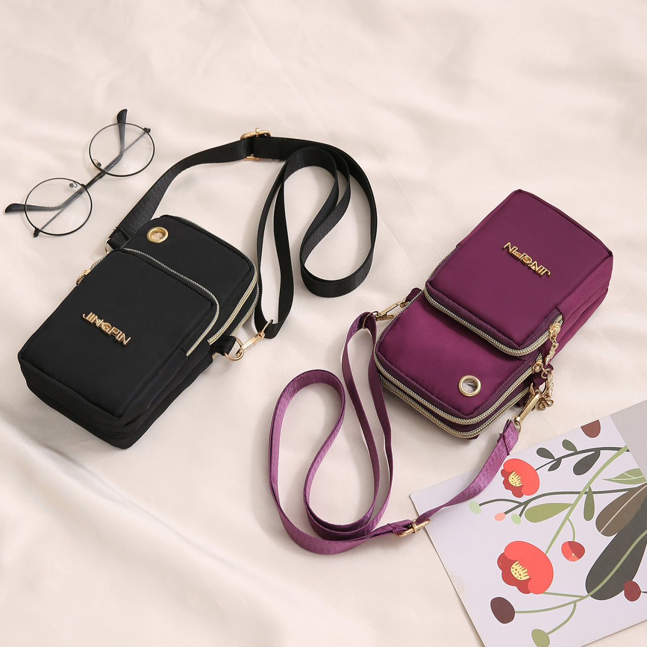 Women's Nylon Cloth Mobile Running Oxford For Phone Bags