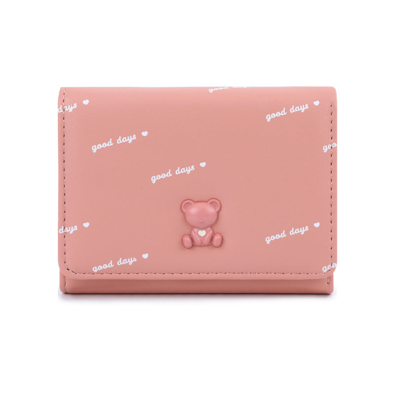 Women's & Children's & Bear Sweet Cute Small Folding Ladies Wallets