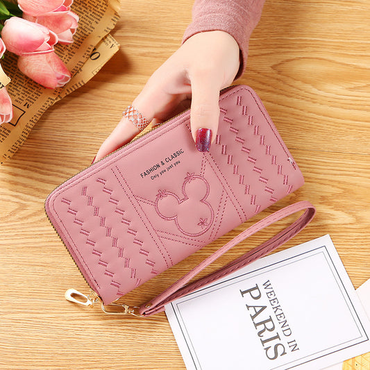 Women's Korean Long Multifunctional Mobile Clip Ladies Wallets