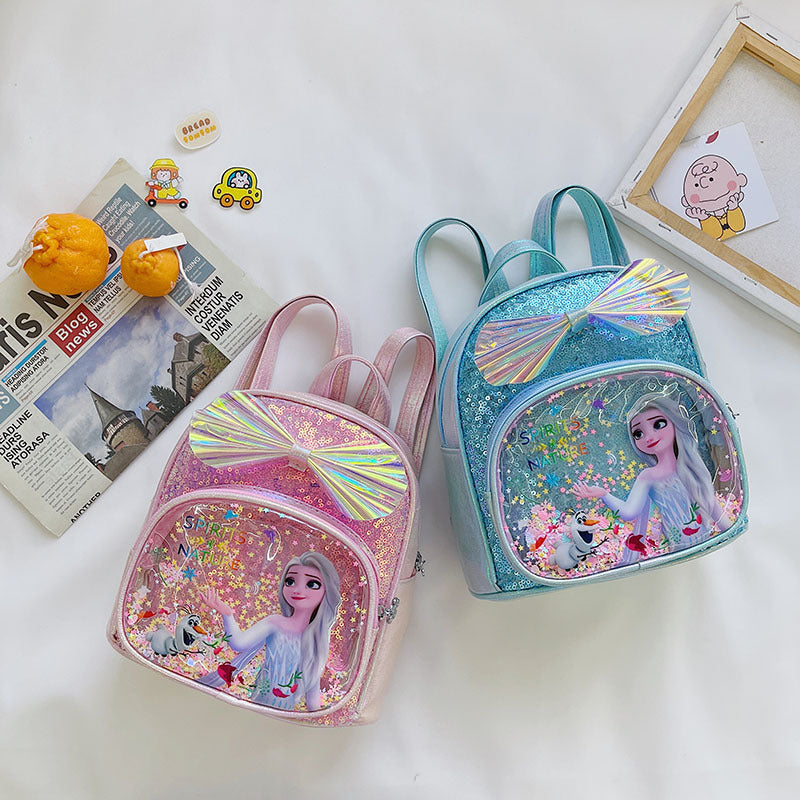 Children's Mini Cute Bow Sequined Fashion Princess Children's Backpacks