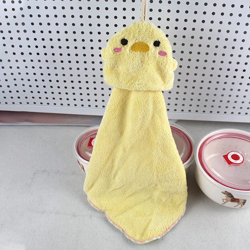 Children's Style Cute Cartoon Embroidery Hand Towel Children's Coin Purse