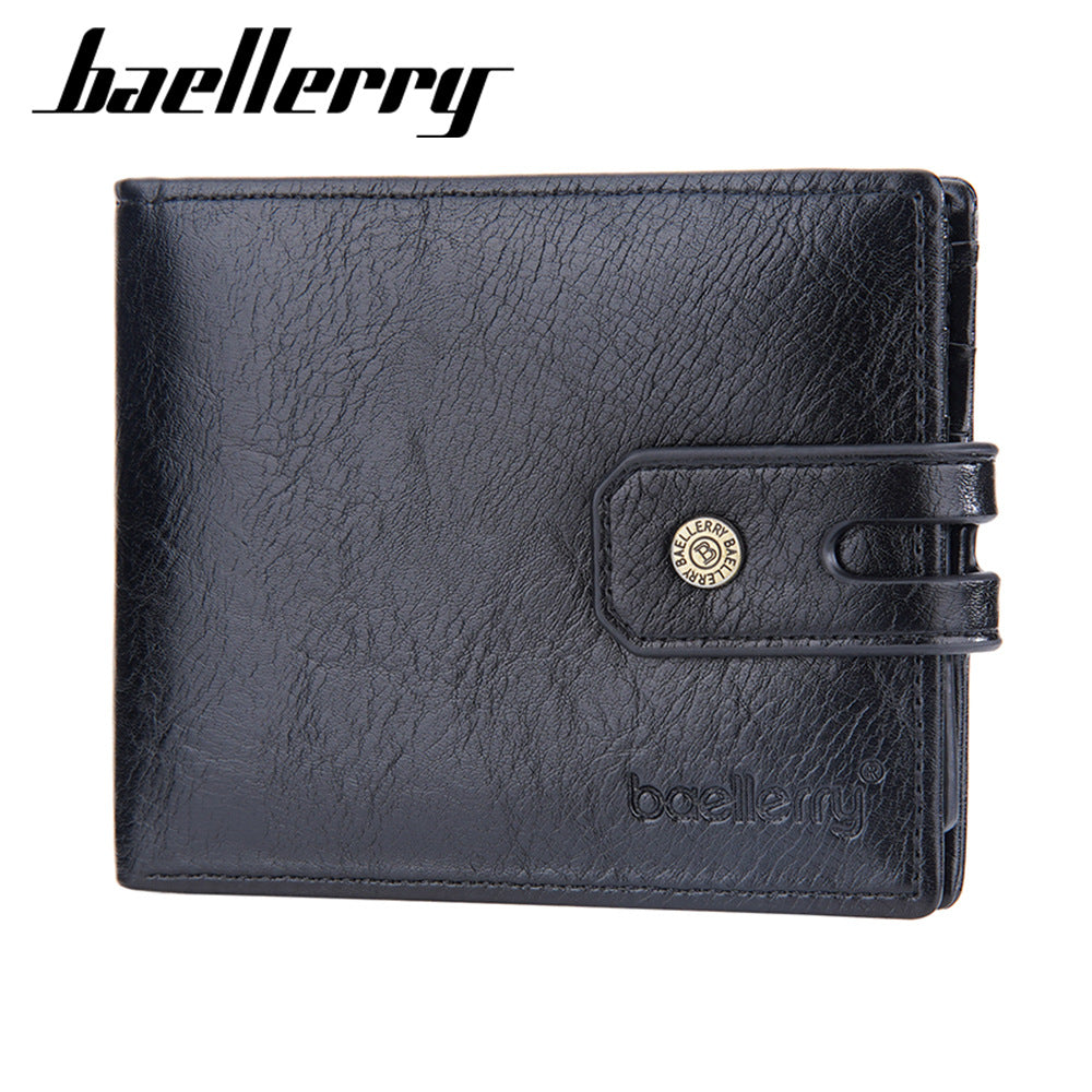 Men's Retro Short Multiple Slots Zipper Men's Wallets