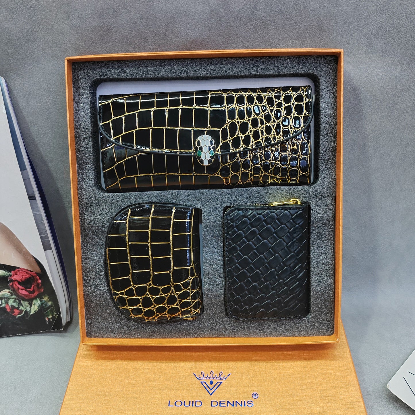 Versatile Innovative Three-piece Gift Box Sets Ladies Wallets