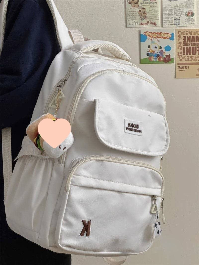 Style Milk Yellow Junior High Large Backpacks