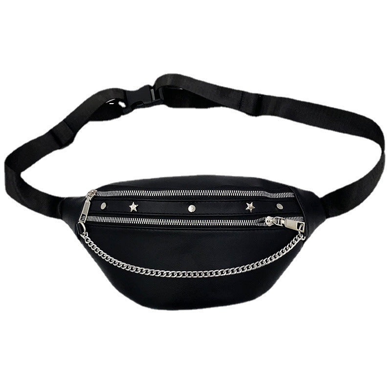 Women's Hip Hop Punk Chain Rivets Fashion Waist Packs