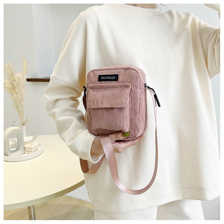 Women's Corduroy Fashion Female Campus Portable Korean Bags