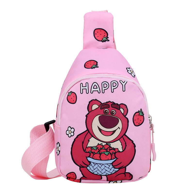 Sacs de taille pour enfants, joli ours aux fraises, Style coréen, pour garçons