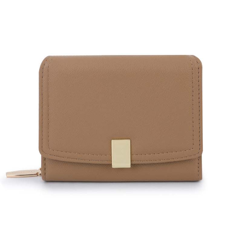 Pochette pour femmes, portefeuilles à fentes multiples, Style Niche solide pour dames