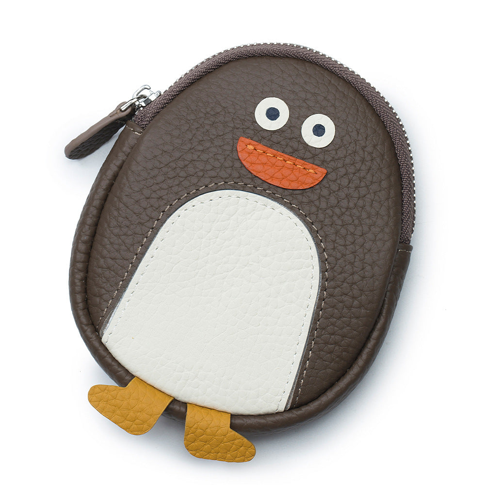 Women's Cute Animal Storage Genuine Leather Small Coin Purses