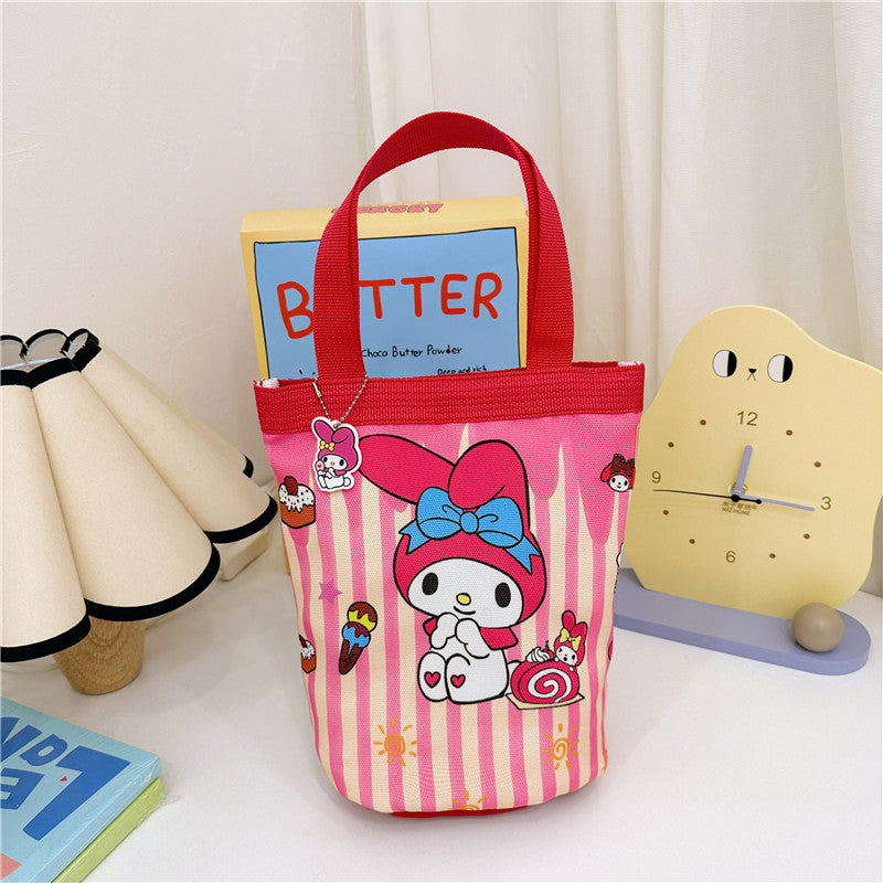 Seau d'anime pour enfants, sacs à bandoulière portables en toile de Style coréen pour enfants