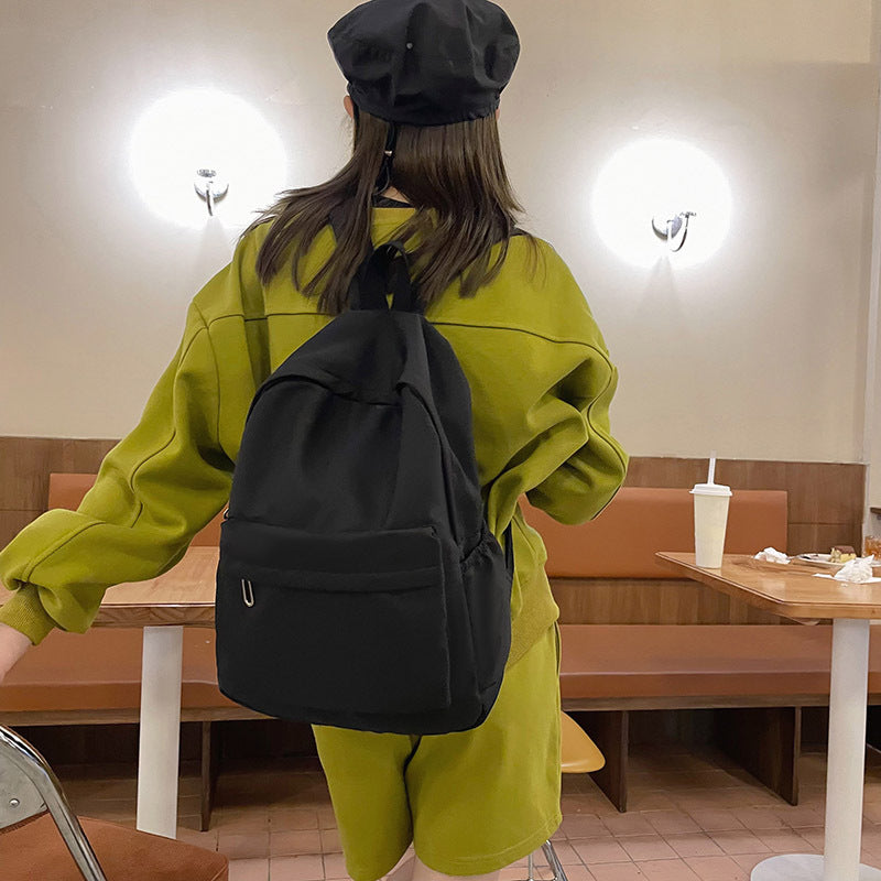 Large Capacity Fashionable Korean Style Solid Backpacks