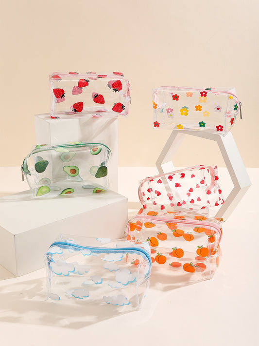 Large Capacity Storage Wash Fruit Cloud Cosmetic Bags