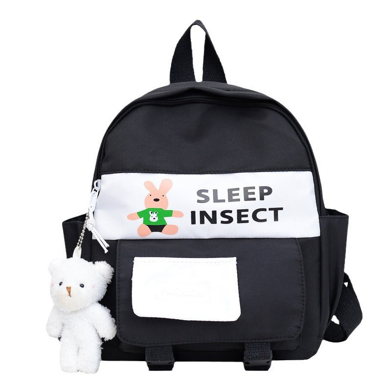 Children's Printed Letter Nylon Primary Portable Burden Children's Backpacks