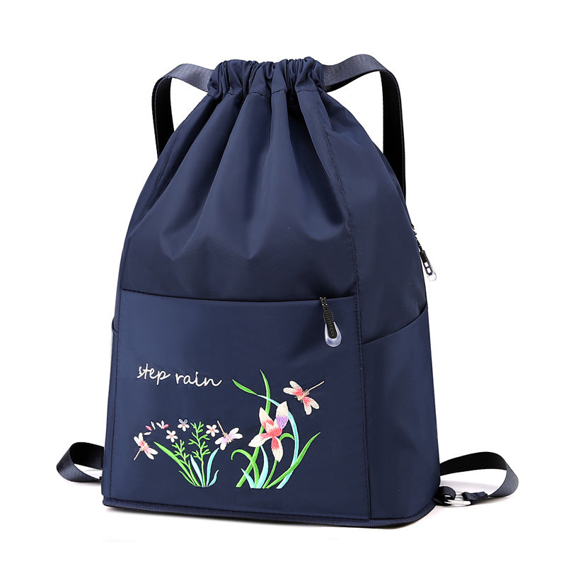 Women's Dry Wet Separation Large Capacity Embroidered Travel Bags