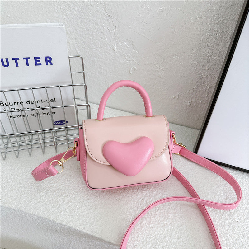 Children's Korean Artsy Contrast Color Mini Western Style Children's Shoulder Bags