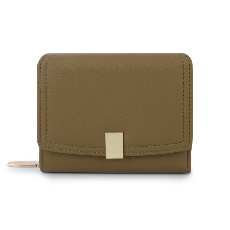 Pochette pour femmes, portefeuilles à fentes multiples, Style Niche solide pour dames