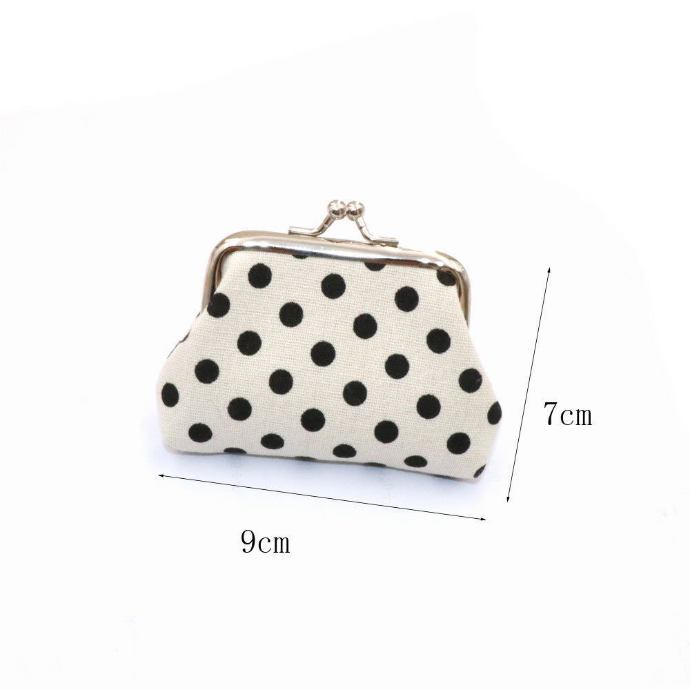 Children's Creative Dot Canvas Tourist Souvenir Coin Purses