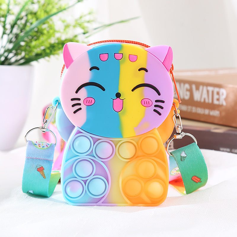 Children's Kitty Silicone Candy Jelly Storage Hand Coin Purses