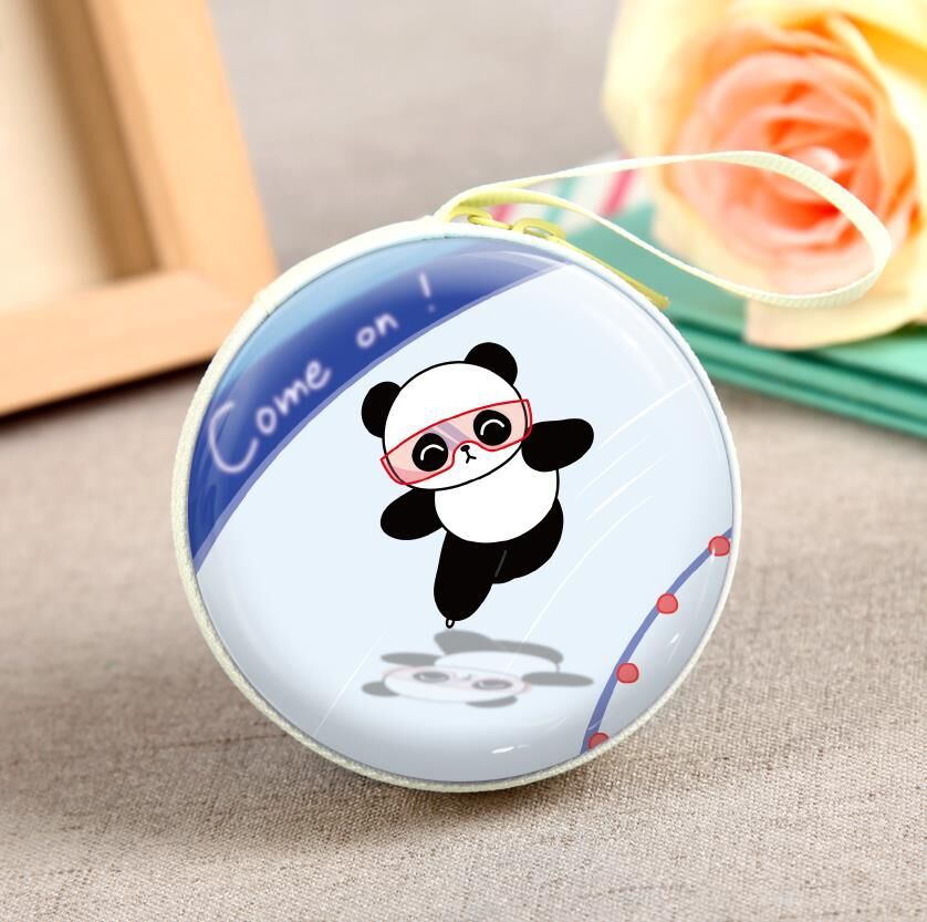 Children's Creative Cute Tinplate Cartoon Change Headset Bags