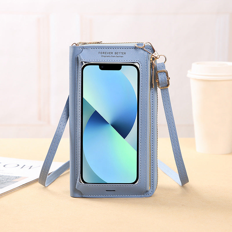 Women's Touch Screen Multifunctional Transparent Mini Mobile Bags