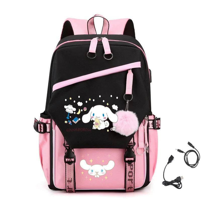 Melody Peripheral Female Cute Primary Junior High Backpacks