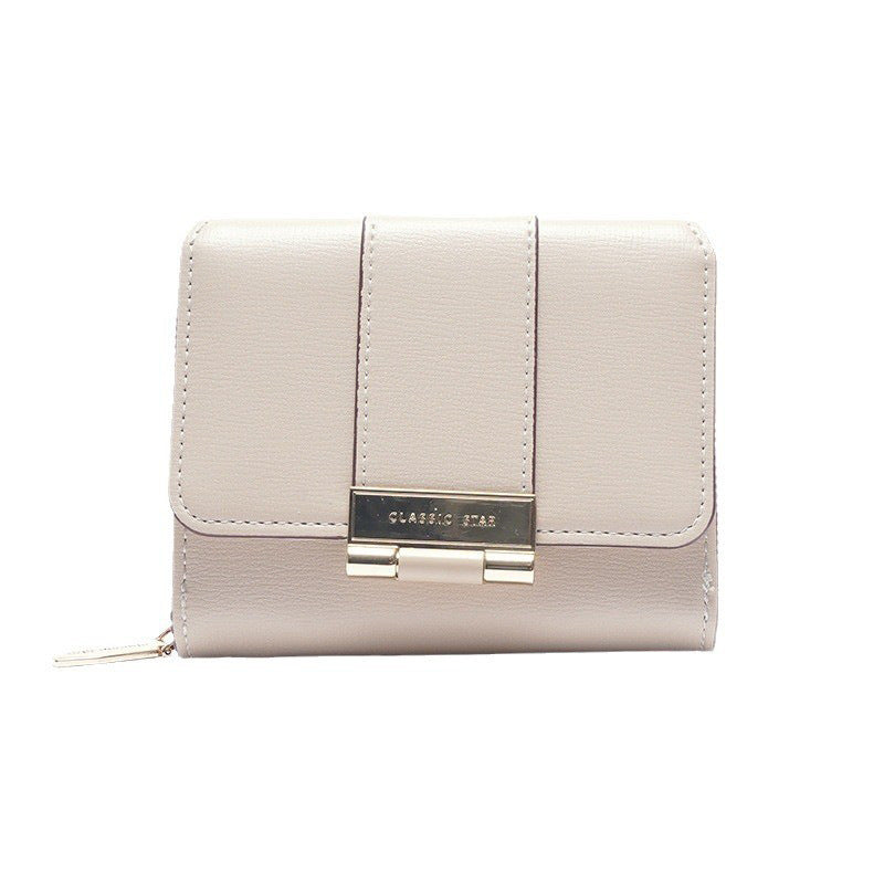 Women's Small High-grade Short Folding Zipper Clutch Ladies Wallets