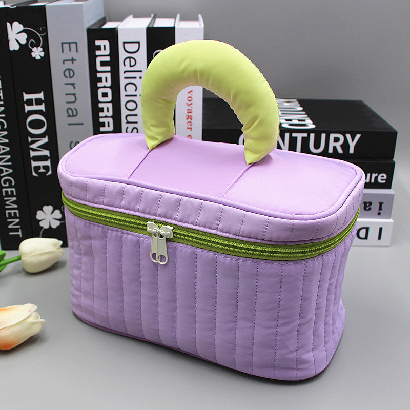 Color Large Capacity Female Portable Tote Cosmetic Bags