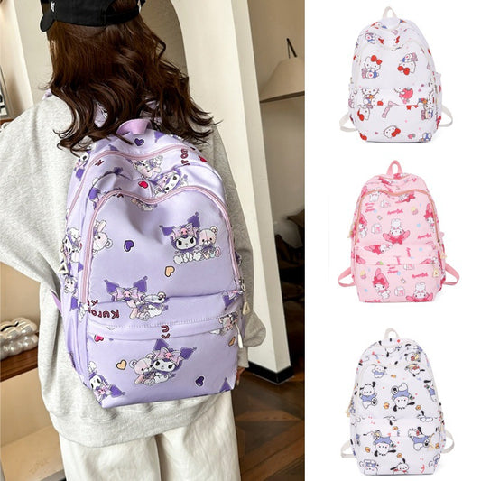 Women's Cartoon Cute Preppy Style Large Capacity Backpacks