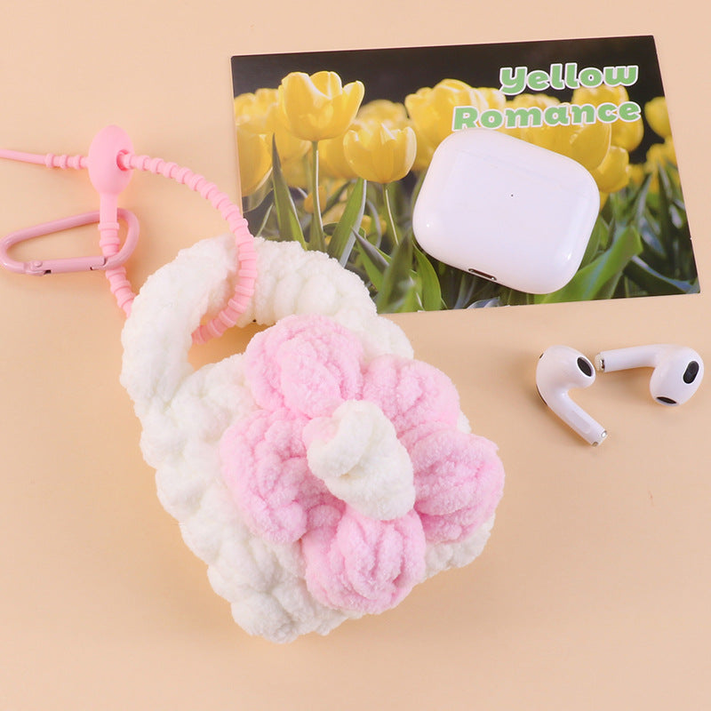 Knitted Earphone Sleeves Apple Protective Female Coin Purses