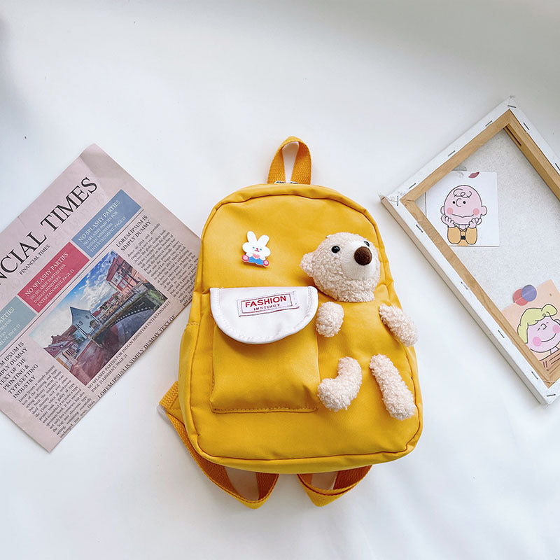 Children's Cartoon Cute Bear Large Capacity Nylon Children's Backpacks