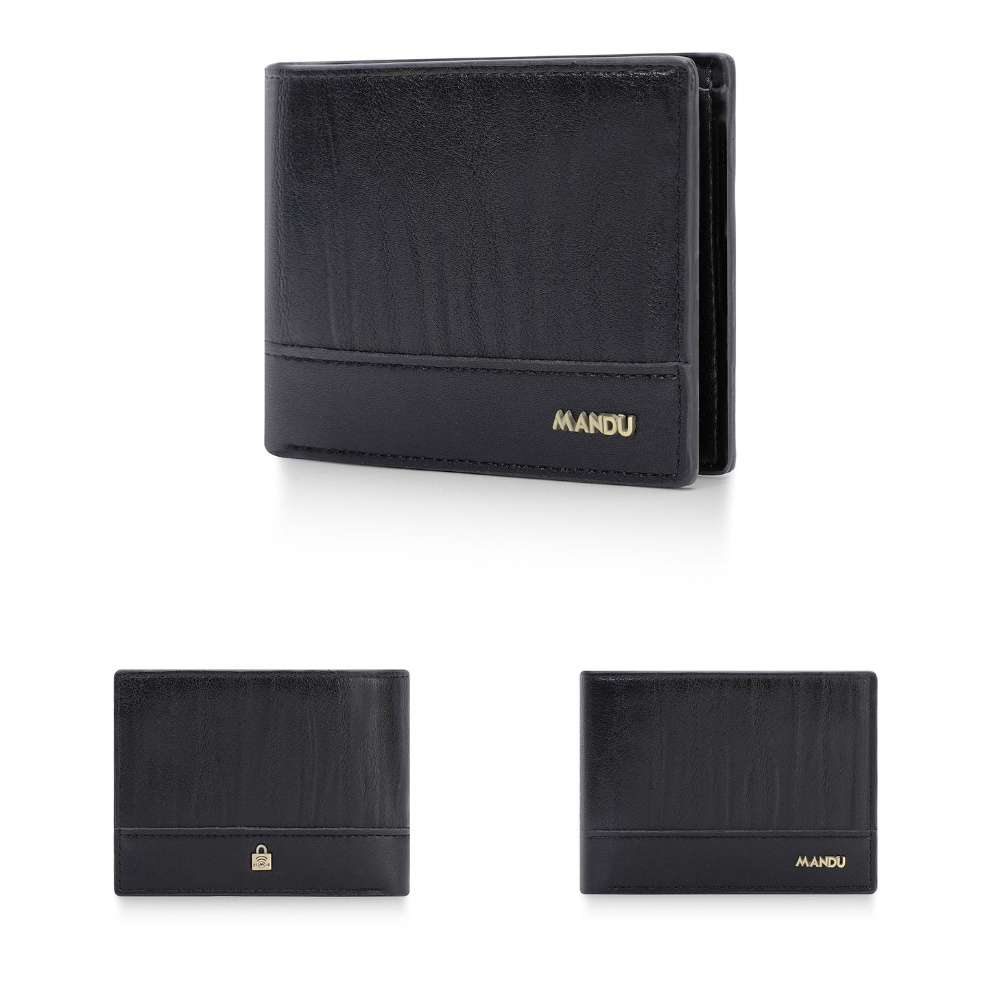 Men's Two-fold Pleated Multiple Slots Stitching Men's Wallets