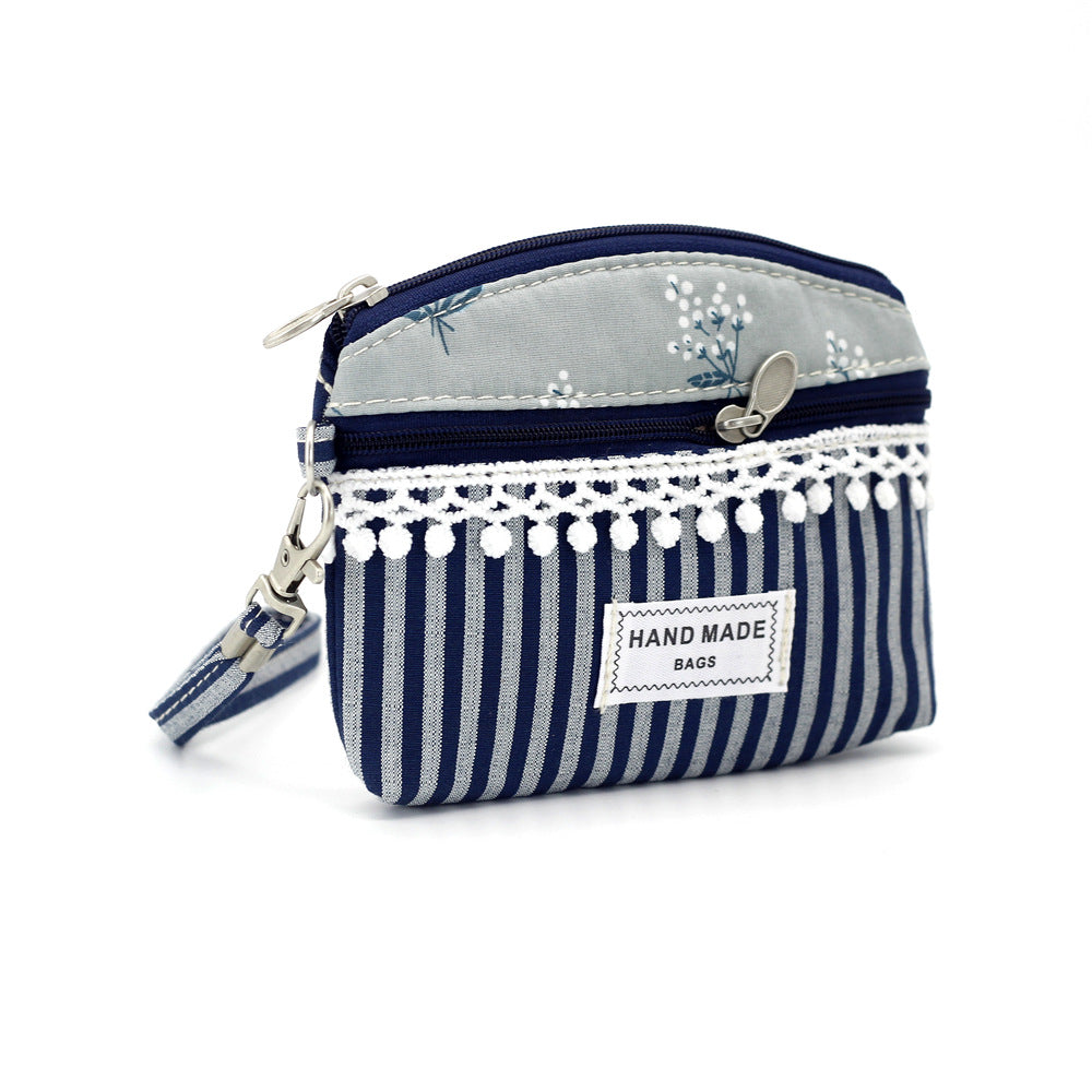 Women's Shopkeeper Dandelion Double Pull Hand Carrying Fabric Coin Purses