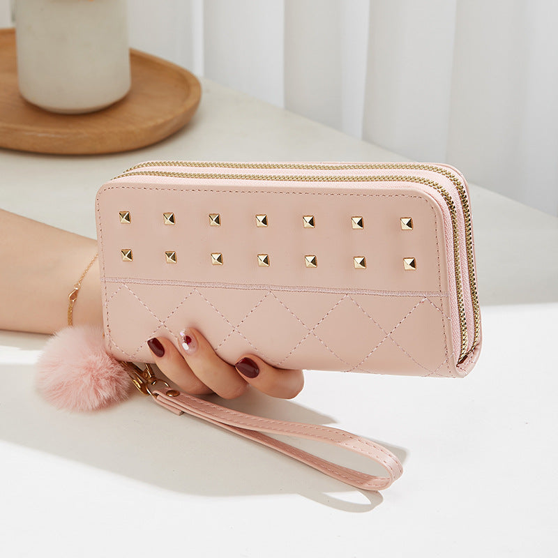 Pochette à fermeture éclair pour femmes, sacs de téléphone simples et de grande capacité