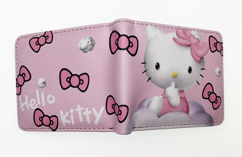 Little Devil Clow Pink Cat Melody Short Ladies Wallets