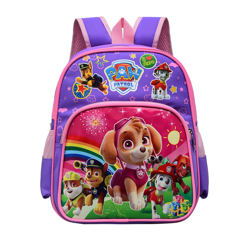 Cartoon Printed Cute Boys Burden Reduction Kindergarten School Bags