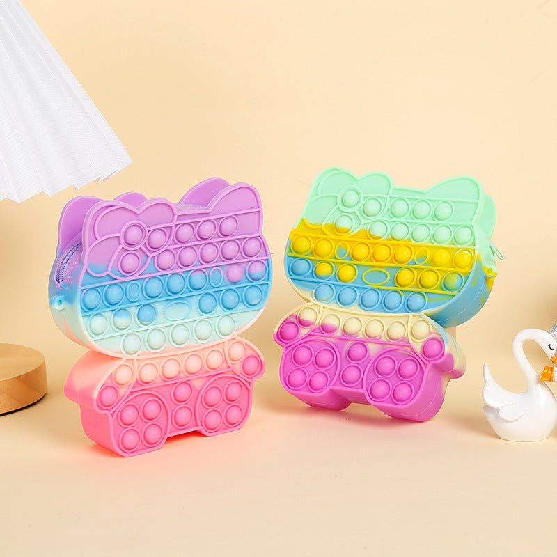 Killer Pioneer Cat Finger Silicone Press Coin Purses