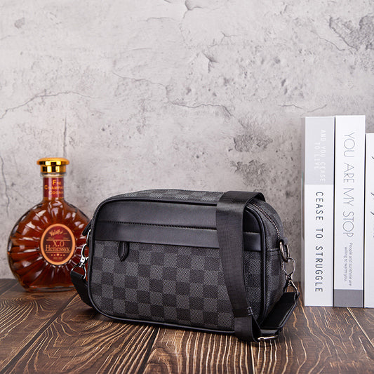 Men's Trendy High-grade Leather Small Square Men's Messenger Bags