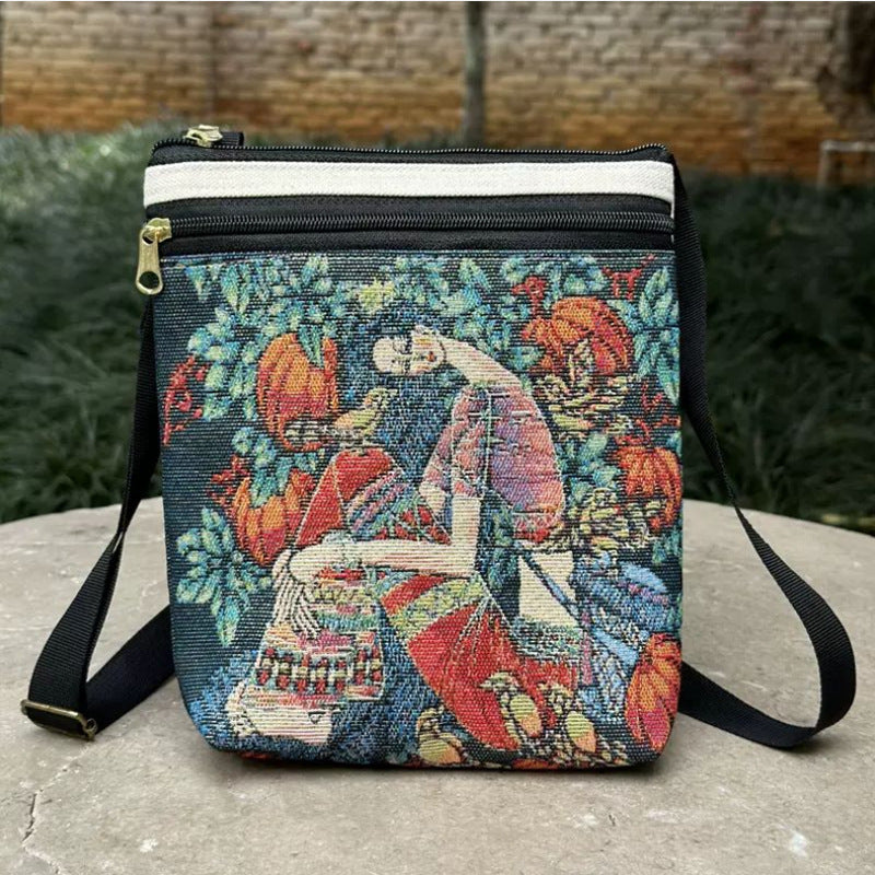 Yunnan Cloth Embroidered Vintage Mobile Black Bags