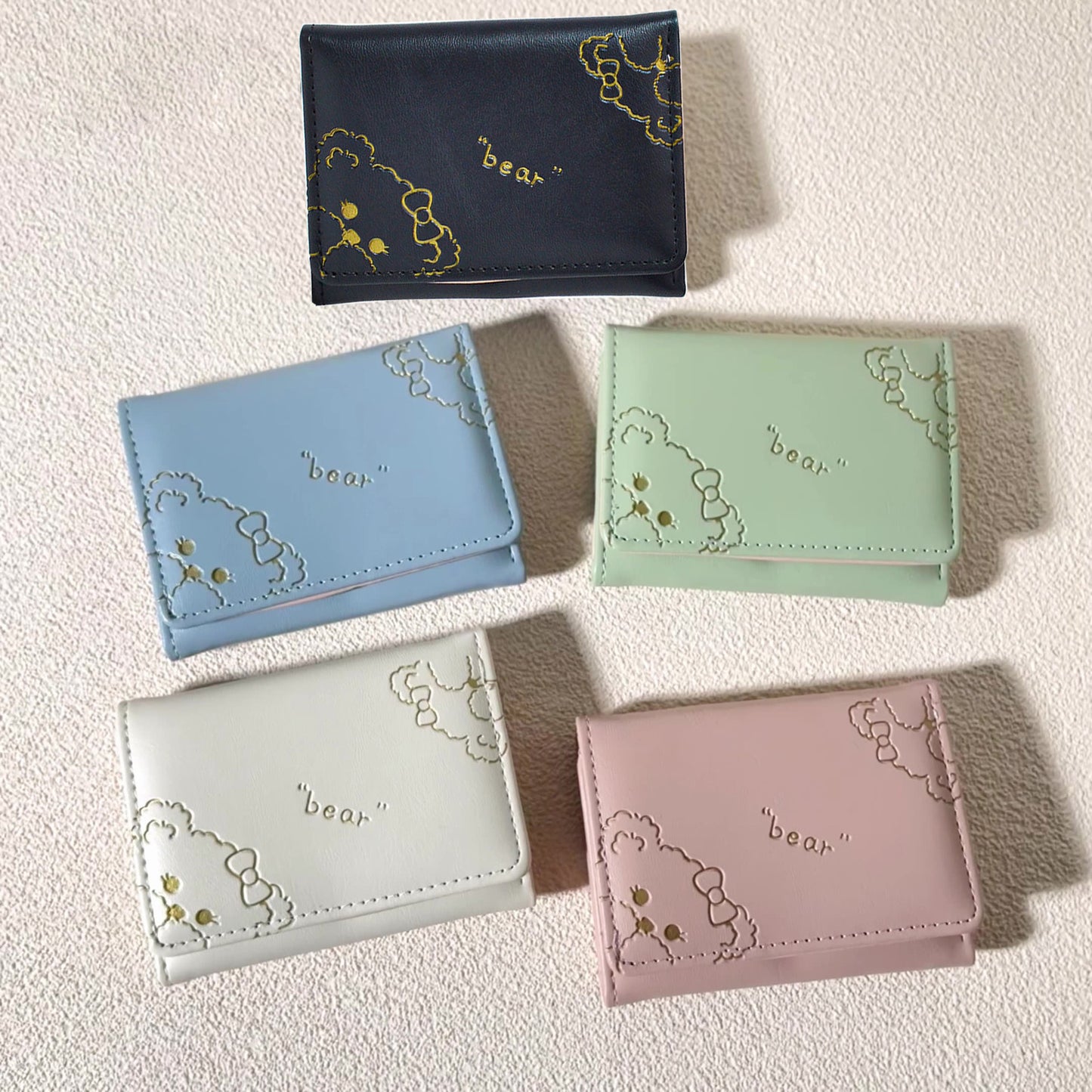 Women's Korean Style Three Fold Short Fashion Ladies Wallets