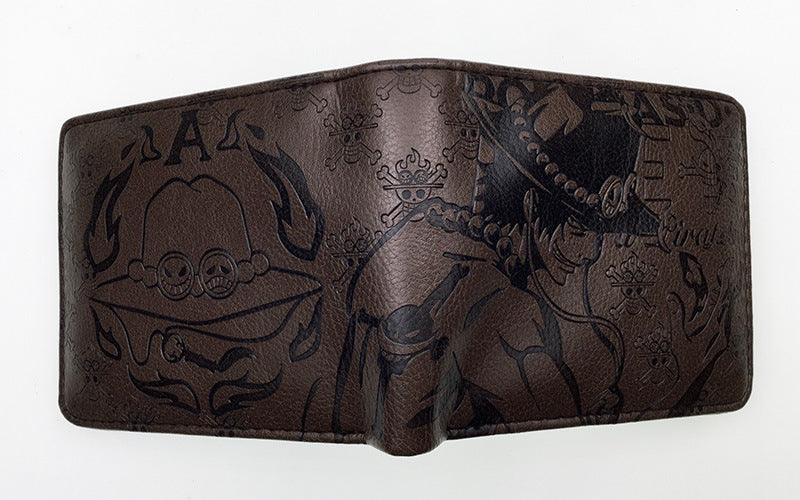 Anime One Piece Peripheral Skull Embossed Ladies Wallets