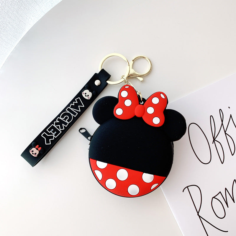 Cartoon Mickey Minnie Silicone Couple Change Coin Purses