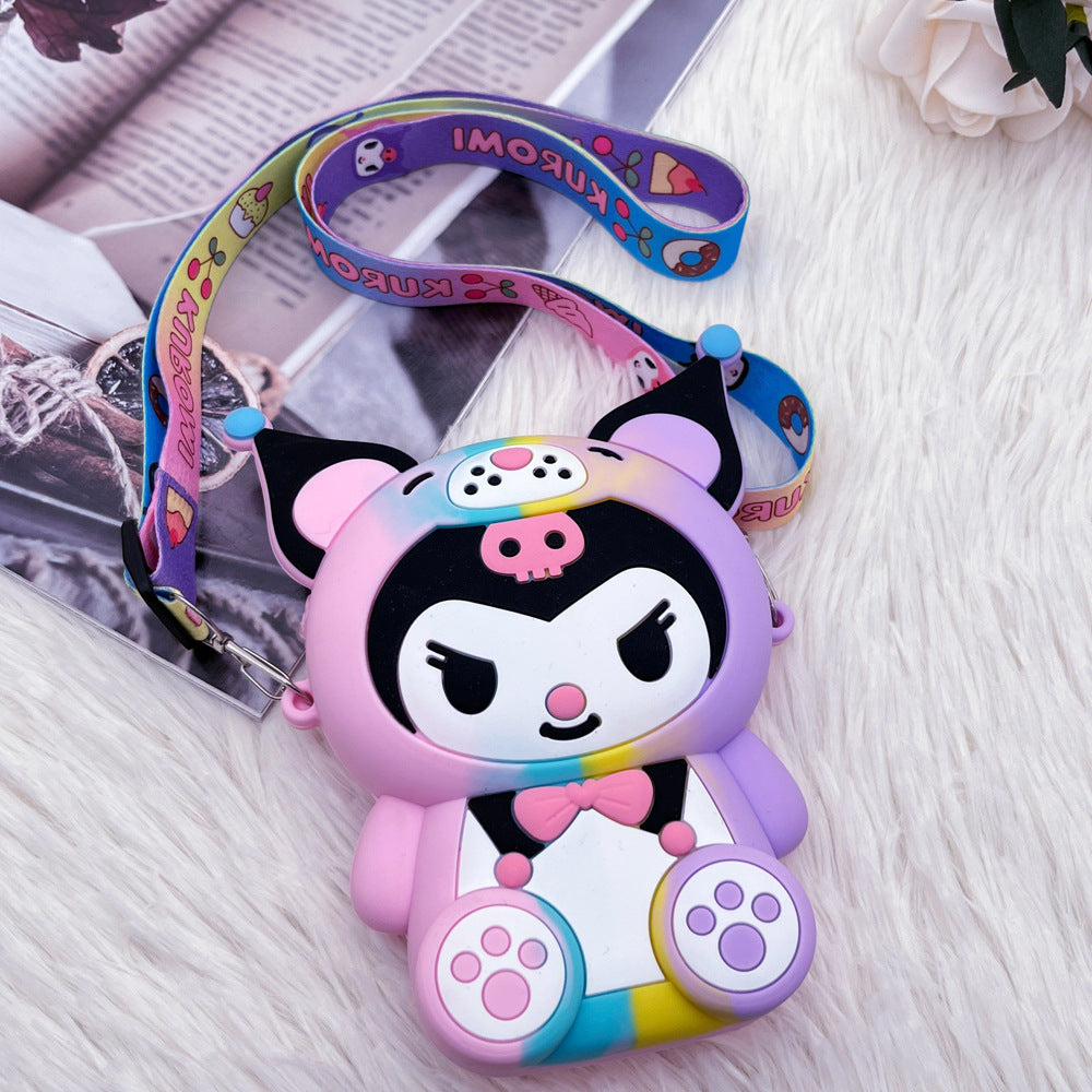 Children's Cartoon Silicone Cute Out Mini Storage Coin Purses