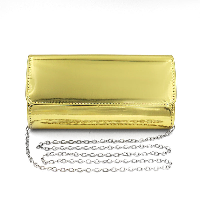 Women's Simple Light Luxury Clutch Cover Glossy Evening Bags