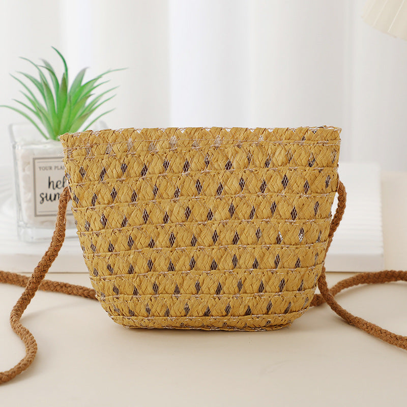 Women's & Children's & Small Summer Cute Mini Hollow Straw Woven Children's Coin Purse