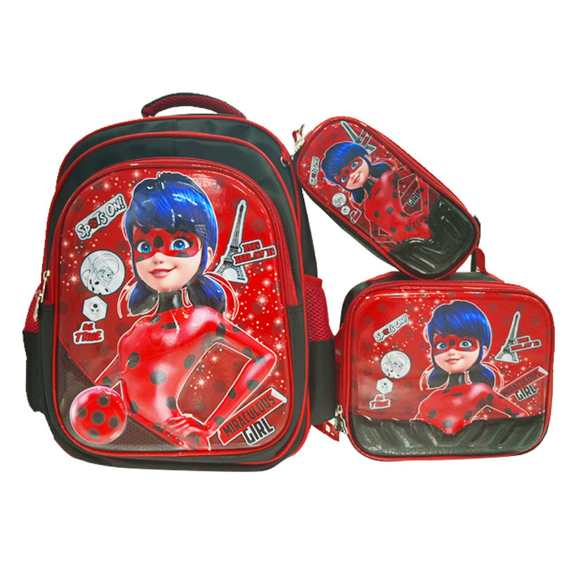 Cartoon Three-piece Detachable Film With Light Elementary School Students' Schoolbags