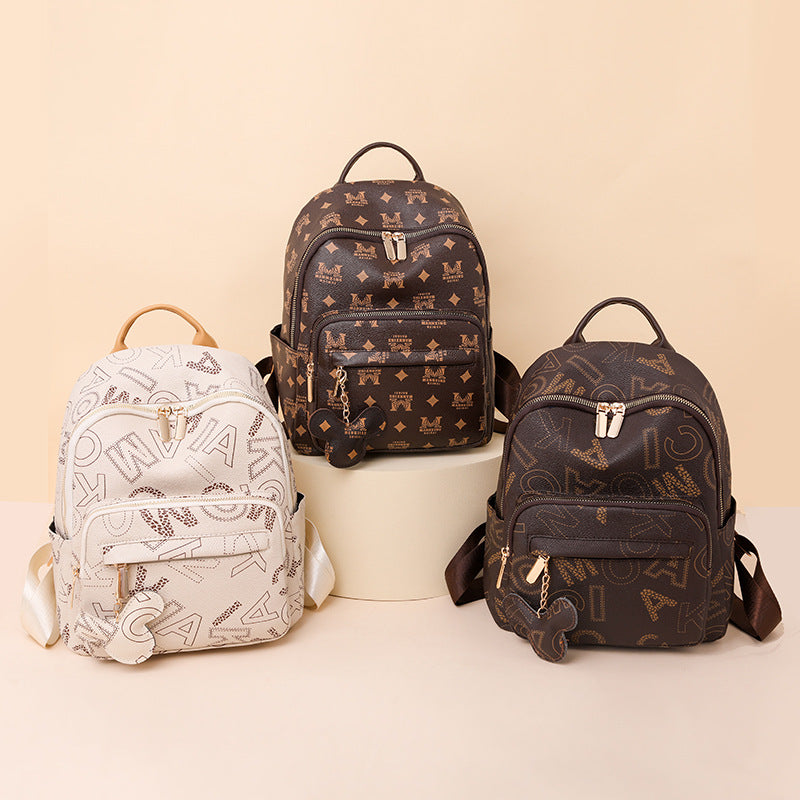 Women's Unique Trendy Large Capacity Letter Backpacks