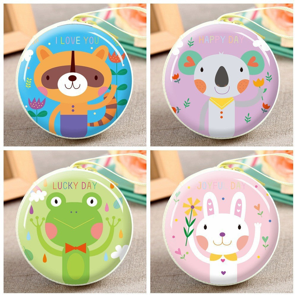 Mini Round Zipper Rabbit Storage Earphone Purses